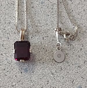 Firm Final price!*Sterling Rhodolite Garnet Necklace  January's Birthstone